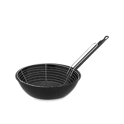 Product Τηγάνι με Σίτα και Καλάθι Vaello Μαύρο Σμαλτωμένο Χάλυβα (? 24 cm) base image