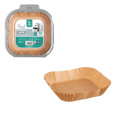 Product Χαρτί για Αεροφριτέζα Best Products Green 730226 16 x 16 cm Τετράγωνο 50 Μονάδες base image