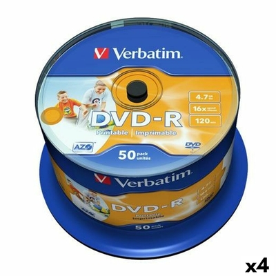 Product DVD-R Verbatim 4,7 GB 16x (4 Μονάδες)  base image
