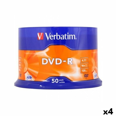 Product DVD-R Verbatim 4,7 GB 16x 50 Τεμάχια (4 Μονάδες)  base image
