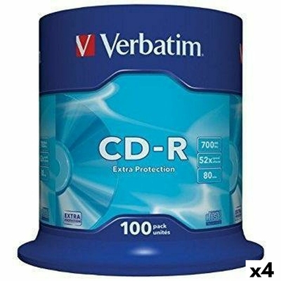 Product CD-R Verbatim Extra Protection 700 MB 52x 100 Τεμάχια (4 Μονάδες)  base image
