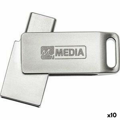 Product USB Flash MyMedia HIGH SPEED DUAL Ασημί 128 GB (x10)  base image