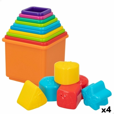 Product Στοιβαζόμενα Mπλοκ PlayGo 16 Τεμάχια 4 Μονάδες 10,5 x 9 x 10,5 cm base image
