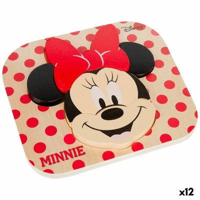 Product Ξύλινο Παιδικό Παζλ DISNEY Minnie Mouse + 12 Μηνών 6 Τεμάχια (12 Μονάδες) base image