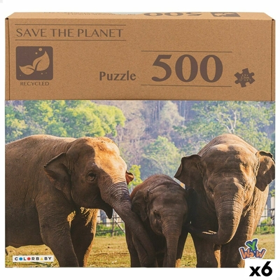 Product Παζλ Colorbaby Elephant 500 Τεμάχια x6 61 x 46 x 0,1 cm base image