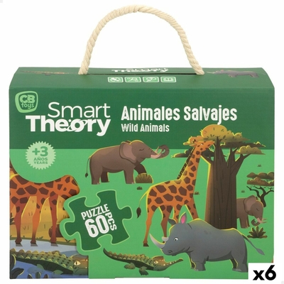 Product Παιδικό Παζλ Colorbaby Wild Animals 60 Τεμάχια 60 x 44 cm (x6) base image