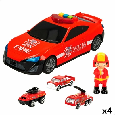 Product Playset Οχημάτων Speed & Go Πυροσβέστης Φως Ήχος 1:64 (4 Μονάδες) base image