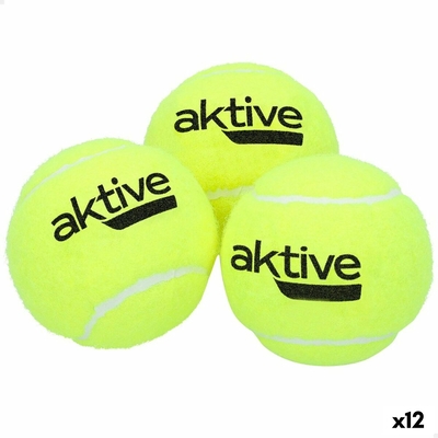 Product Μπαλάκια Τένις Aktive 3 Τεμάχια Κίτρινο 12 Μονάδες base image