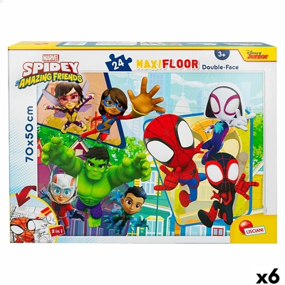 Product Παιδικό Παζλ Spidey Διπλή όψη 24 Τεμάχια 70 x 1,5 x 50 cm (x6) base image