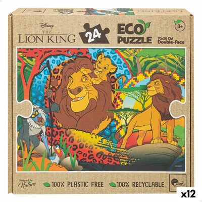 Product Παιδικό Παζλ The Lion King Διπλή όψη 24 Τεμάχια 70 x 1,5 x 50 cm (12 Μονάδες) base image