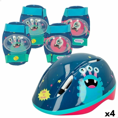 Product Kit με Κράνος και Επιγονατίδες Colorbaby Τέρας (4 Μονάδες) base image