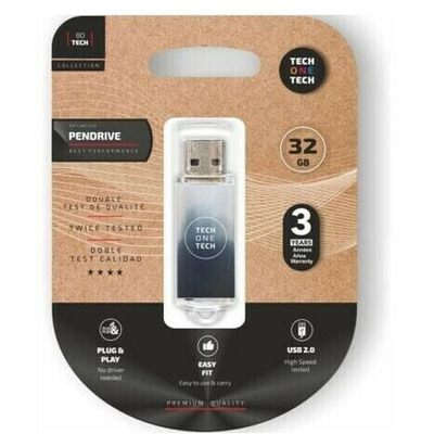 Product USB Flash Tech One Tech Be B&W 32 GB base image