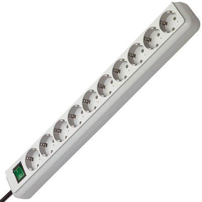 Product Πολύπριζο Με Διακόπτη Brennenstuhl ECO-Line 10 Θέσεων, Καλώδιο 3m LichtGrey base image