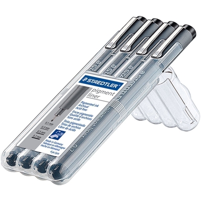 Product Μαρκαδόροι Staedtler pigment liner black 4ST Box base image