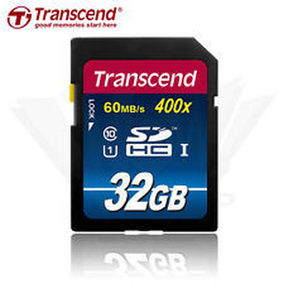 Product Κάρτα Μνήμης SDHC 32GB Transcend Class 10 UHS-I 400x Premium base image