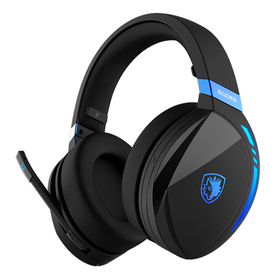Product Headset Sades gaming Warden I, wireless & wired. multiplatform BT, μαύρο base image