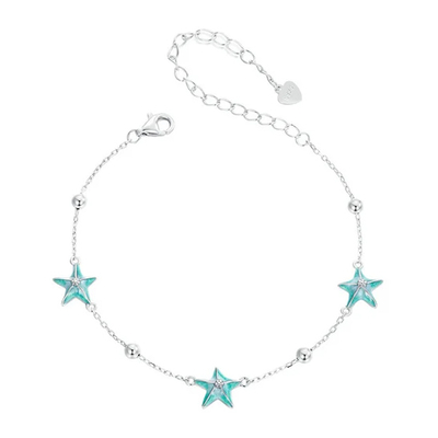 Product Βραχιόλι Bamoer Scb276, Σχήμα Κοχύλι, Ασήμι 925, Ασημί/Βεραμάν base image