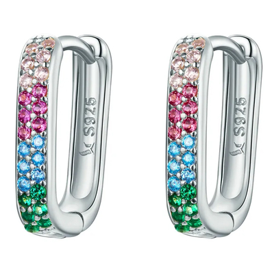 Product Σκουλαρίκι Bamoerα Κρίκοι Sce1218, Κυβική Ζιρκόνια, Ασήμι 925, Ασημί base image