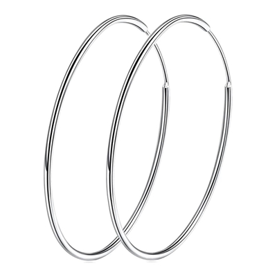 Product Σκουλαρίκι Bamoerα Κρίκοι Sce710, 30Mm, Ασήμι 925, Ασημί base image