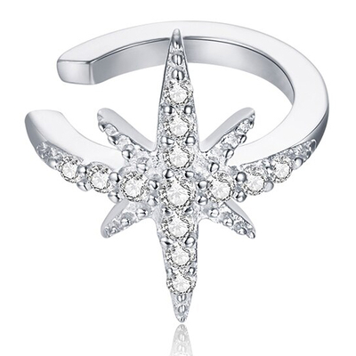 Product Σκουλαρίκι Bamoer Cuff Sce999-A με Κυβική Ζιρκόνια, Ασήμι 925, Ασημί base image