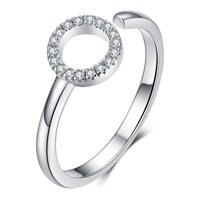 Product Δαχτυλίδι Bamoer SCR545 με Κυβική Ζιρκόνια, Ανοιγόμενο, Ασήμι 925, Ασημί base image