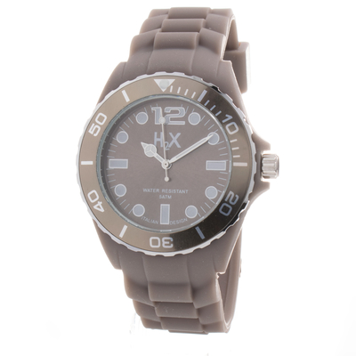 Product Ρολόι Unisex Haurex Sg382Ug2 (42mm) Καουτσούκ Λουράκι Ασημί base image