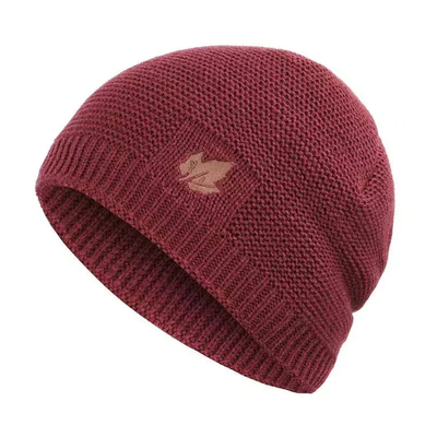 Product Πλεκτός Σκούφος Beanie Sho-0006, Unisex, Μπορντό base image