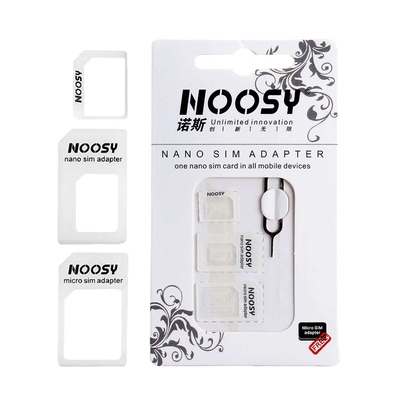 Product Αξεσουάρ Κινητών Noosy Nano SIM & Micro SIM Adapter Set, λευκό base image
