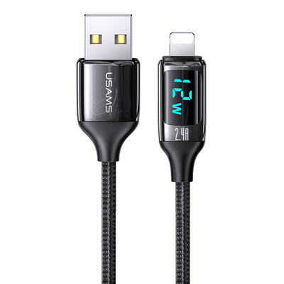 Product Καλώδιο Lightning Usams σε USB US-SJ543, 12W, 1.2m, μαύρο base image