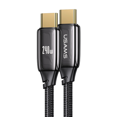 Product Καλώδιο USB-C Usams σε USB-C US-Sj580, 240W Pd 3.1, 480Mbps, 1.2M, Μαύρο base image