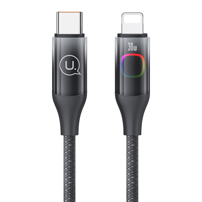 Product Καλώδιο Lightning Usams σε USB-C US-SJ638, 30W PD, 1.2m, μαύρο base image