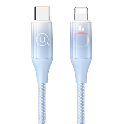 Product Καλώδιο Lightning Usams σε USB-C US-SJ638, 30W PD, 1.2m, μπλε base image