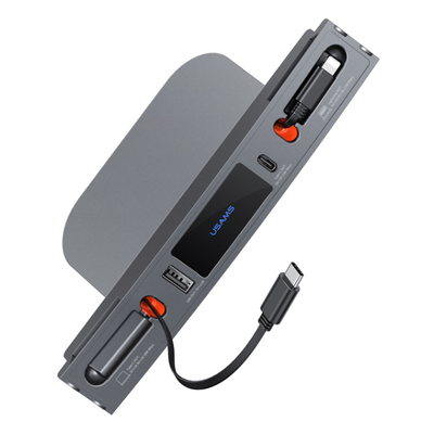 Product Φορτιστής Αυτοκινήτου Usams Us-Sj649 για Tesla(3/Y), με 2X Usb/USB-C Θύρες, 60W, Γκρι base image