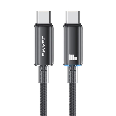 Product Καλώδιο USB-C Usams σε USB-C US-Sj660, 100W, 480Mbps, 1.2M, Μαύρο base image