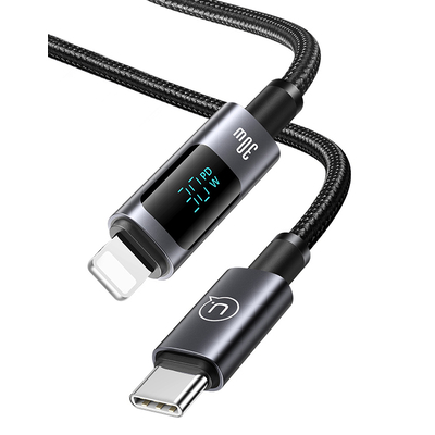 Product Καλώδιο Lightning Usams σε USB-C US-Sj672, 30W, 480Mbps, 1.2M, Μαύρο base image