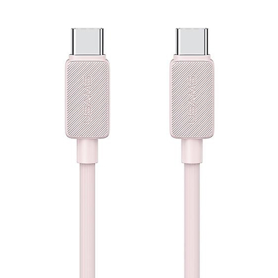 Product Καλώδιο USB-C Usams σε USB-C US-Sj691, 60W, 480Mbps, 1M, Ροζ base image