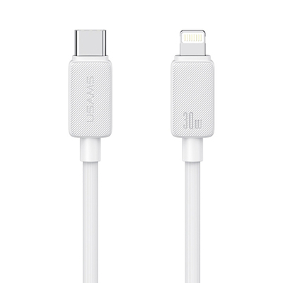 Product Καλώδιο Lightning Usams σε USB-C Us-Sj692, 30W, 480Mbps, 1M, Λευκό base image