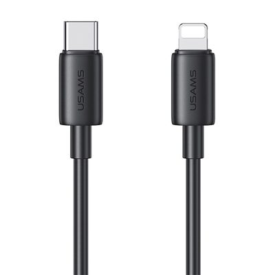 Product Καλώδιο Lightning Usams σε USB-C Us-Sj712, 30W, 480Mbps, 1M, Μαύρο base image