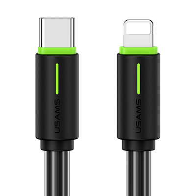 Product Καλώδιο Lightning Usams σε USB-C Us-Sj735, 30W, 480Mbps, 1M, Μαύρο base image