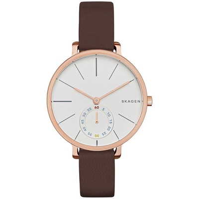Product Γυναικείο Ρολόι Skagen Skw2356 (34mm) Δερμάτινο Λουράκι Καφέ base image