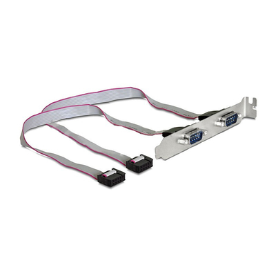 Product PCIe Slot Bracket Delock 2x D-Sub9 base image