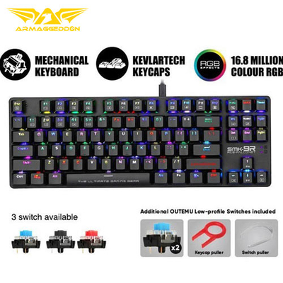 Product Πληκτρολόγιο Ενσύρματο Armaggeddon Mechanical LOW PROFILE RGB FALCONET BLUE base image