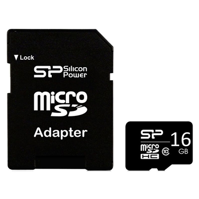 Product Κάρτα Μνήμης microSDHC 16GB Silicon Power Class 10 base image