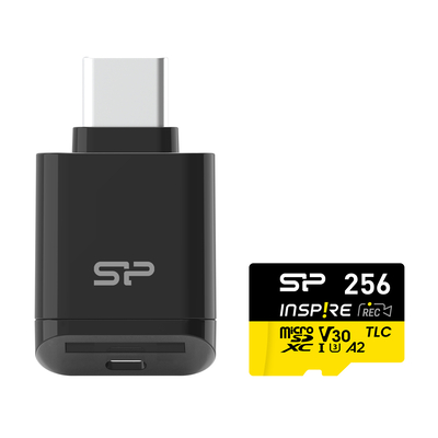 Product Κάρτα Μνήμης microSDXC 256GB Silicon Power Inspire με Card Reader, Uhs-I U3 A1 V30 base image