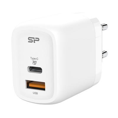 Product Φορτιστής Πρίζας Silicon Power QM25, USB & USB-C, 30W PD, λευκός base image