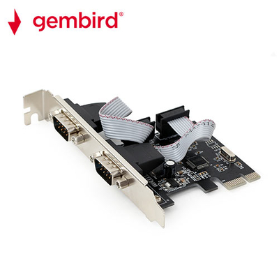 Product Controller Gembird 2 SERIAL PORT PCI-E ADD-ON EXTRA LOW PROFILE base image