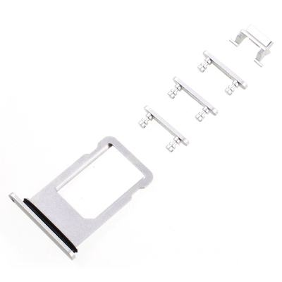 Product Υποδοχή Κάρτας SIM και Side Button για iPhone 8 Plus, ασημί base image