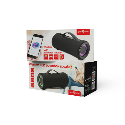 Product Φορητό Ηχείο Bluetooth Gembird LED BOOMBOX Black base image