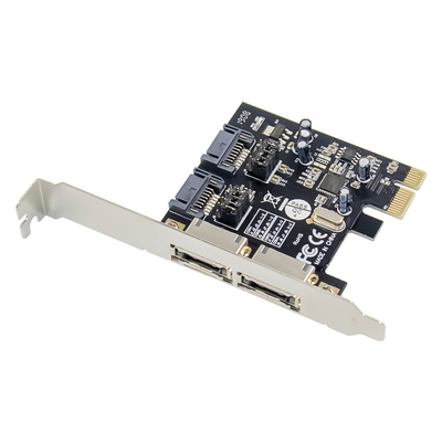 Product Controller PCIe Powertech σε 2x SATA ST51, ASM1061, low profile base image