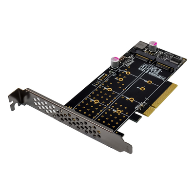 Product Controller Powertech κάρτα επέκτασης PCIe x8 σε 2x M.2 M Key NVMe ST573 base image